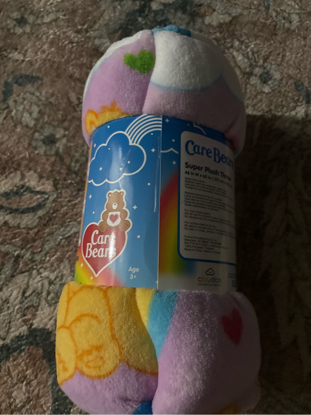 New Care Bears throw blanket